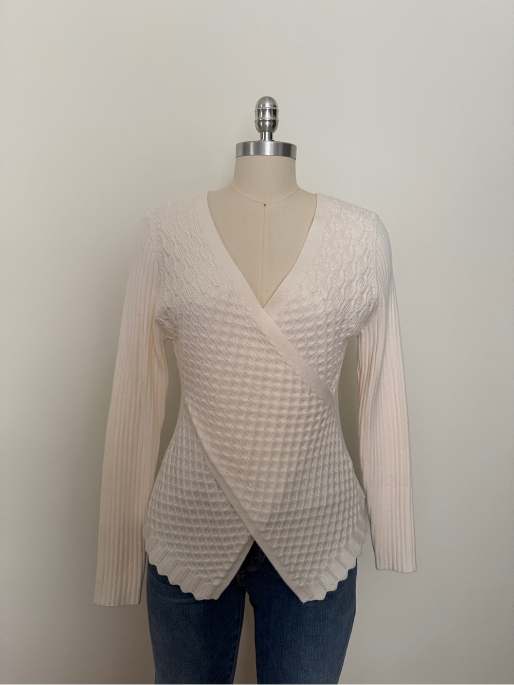 NWT Heartloom Criss Cross Textured Sweater